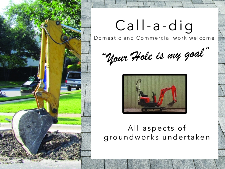 Call a dig. Groundworks, Groby, Leicester